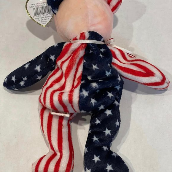 1999 TY Beanie Baby - SPANGLE the Bear (Pink Head Version) WITH ERRORS - Picture 9 of 10